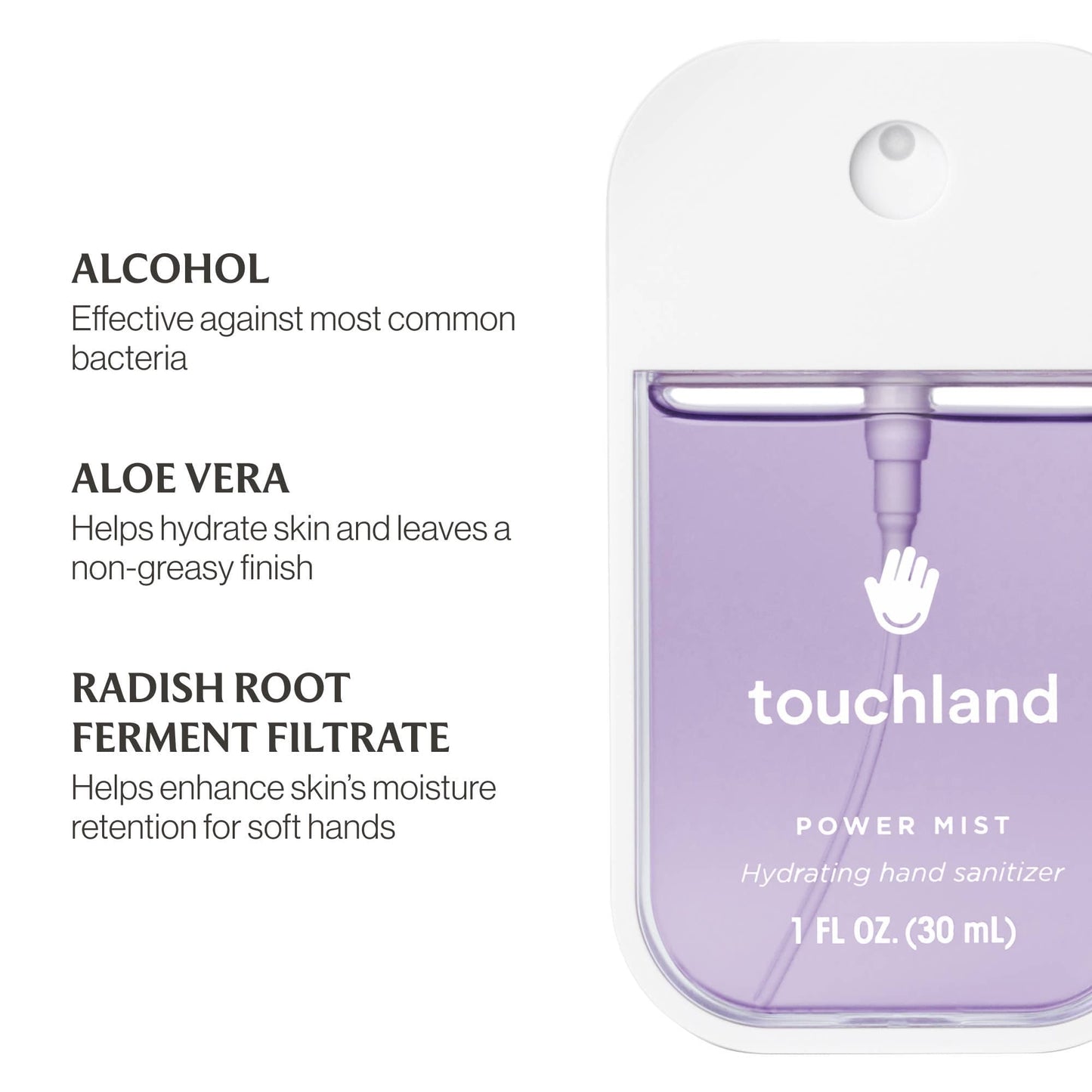 Touchland Pure Lavender Power Mist Hydrating Hand Sanitizer PMPUL30US