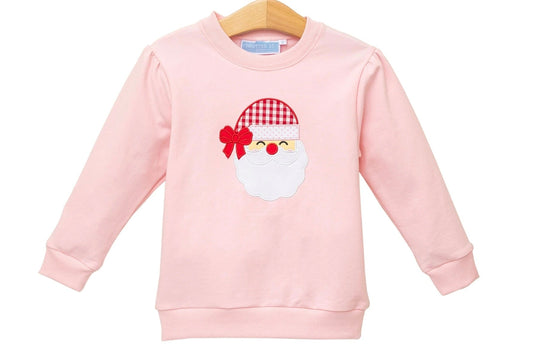 Trotter St Terry Pullover- Santa (Light Pink)