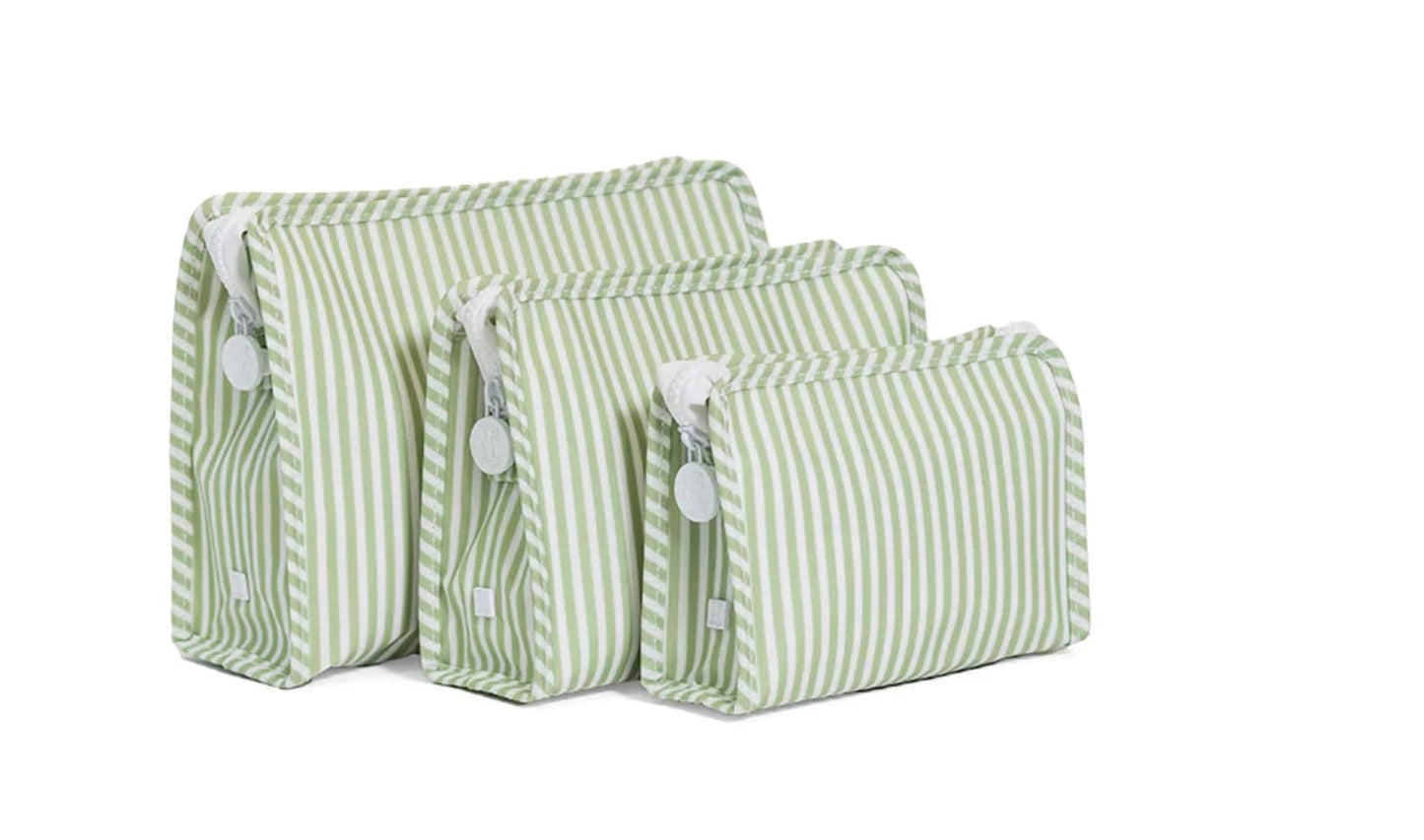 Trvl Design ROADIE LARGE Zip Pouch - PIMLICO STRIPE SAGE