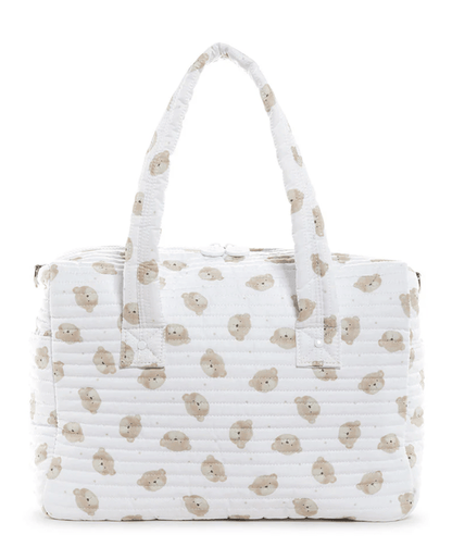 Trvl Design White Quilted Stroller Bundle- Teddy