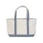 TRVL DESIGN WHOLESALE Trvl Design Medium Tote - Coated Canvas Natural With Gingham Navy Trim