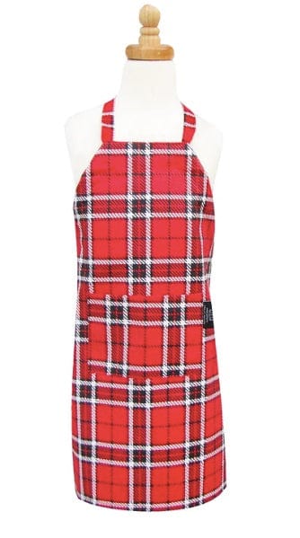 two lumps of sugar Red Plaid child apron