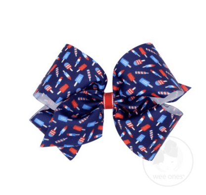 Wee One Default King Popsicle Patriotic Assorted Print Bows
