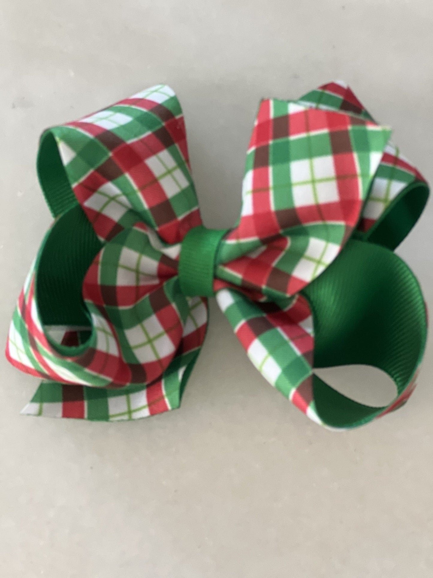 Wee One Default Medium Green Plaid Bow