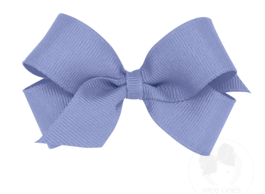 Wee One Blue Bird Mini Grosgrain  Solid Bows