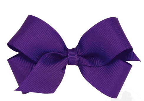 Wee One Dark Purple Mini Grosgrain  Solid Bows