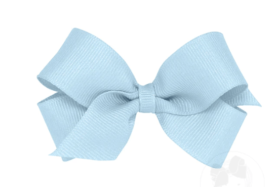 Wee One Light Blue Mini Grosgrain  Solid Bows