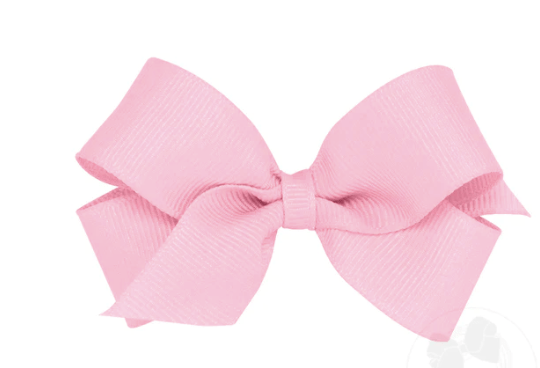 Wee One Light Pink Mini Grosgrain  Solid Bows