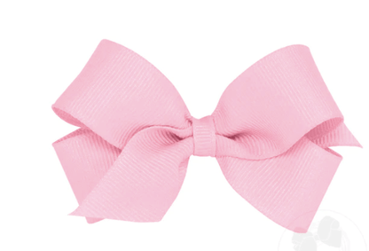 Wee One Light Pink Mini Grosgrain  Solid Bows
