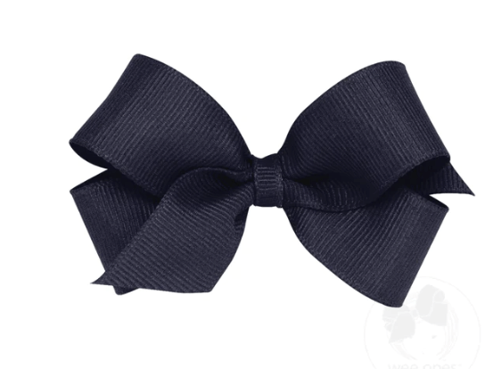 Wee One Midnight blue Mini Grosgrain  Solid Bows