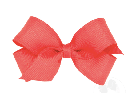 Wee One Neon Orange Mini Grosgrain  Solid Bows