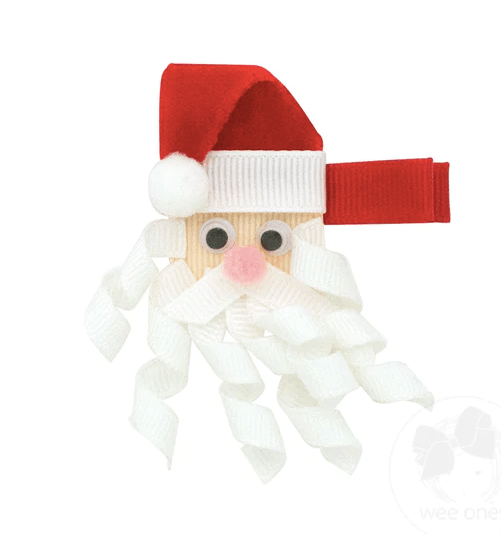 Wee One Santa Santa Ribbon Art Clip