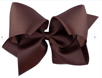 WEE ONES Grosgrain Hair Bow  Brown