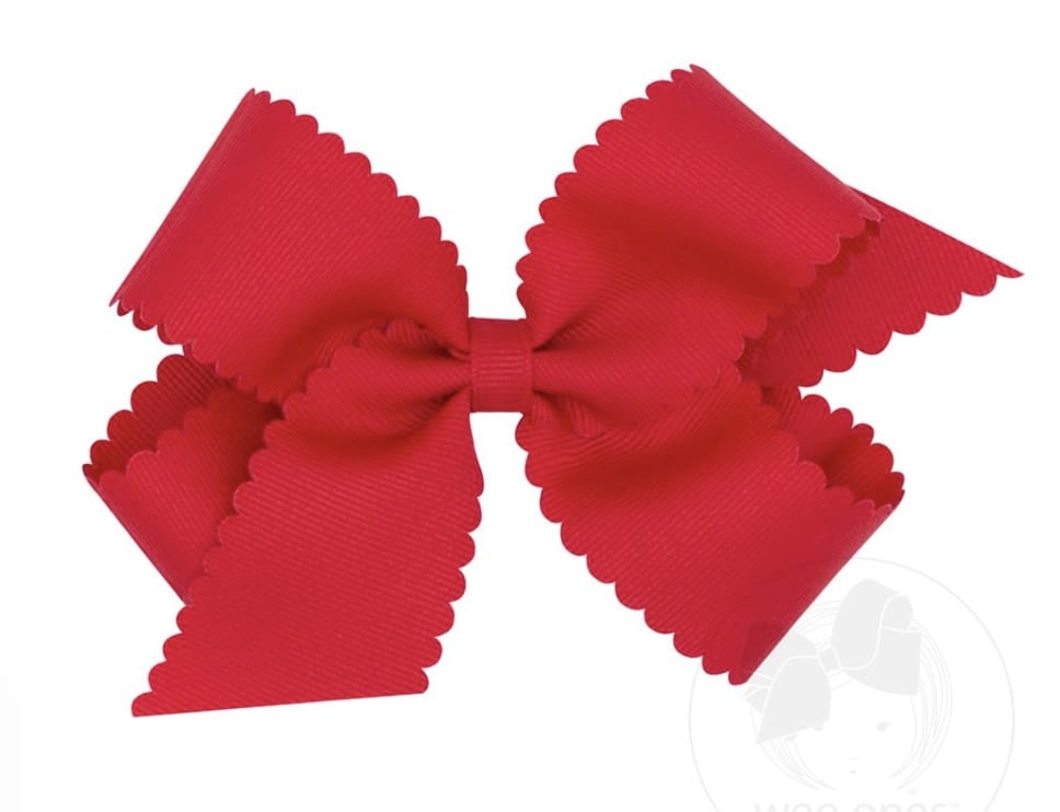 WEE ONES Med. Red Bow