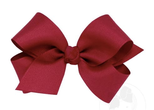 Wee Ones Cranberry King Classic Grosgrain Hair Bow (Knot Wrap)