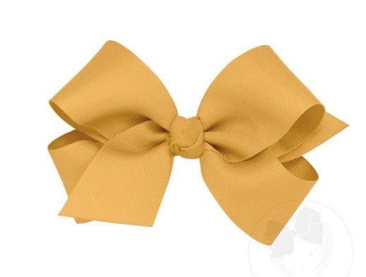 Wee Ones Gold King Classic Grosgrain Hair Bow (Knot Wrap)