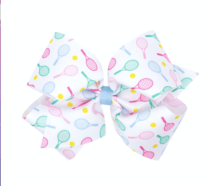 wee ones Medium Tennis Print Grosgrain Hair Bows