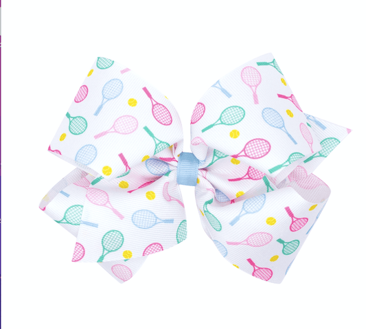 wee ones Medium Tennis Print Grosgrain Hair Bows