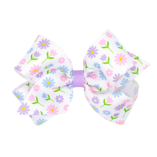 Wee Ones Spring-Inspired Print Grosgrain Hair Bow