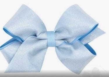 Wee Ones Wee Ones Mirror Dot and Grosgrain Overlay Hair Bow