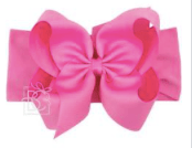 Wee Ones Hot Pink Small King Grosgrain Hair Bow w/Matching  Headband