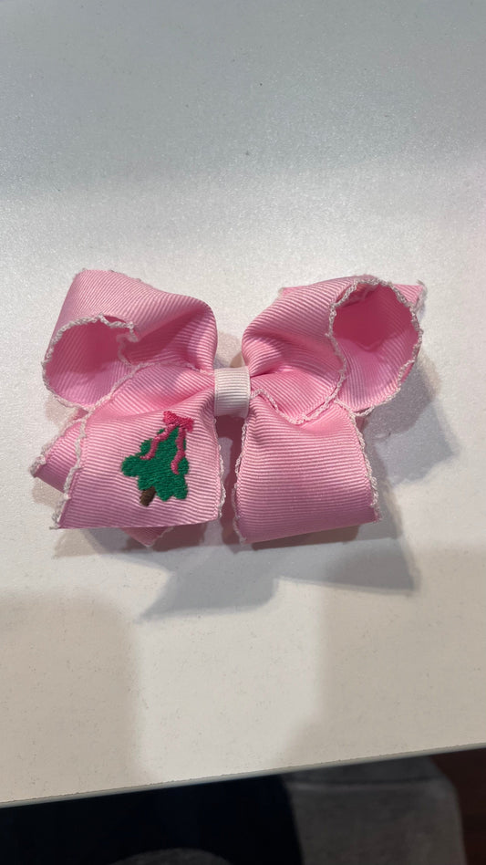 Wee ones Pink Christmas Tree Bow