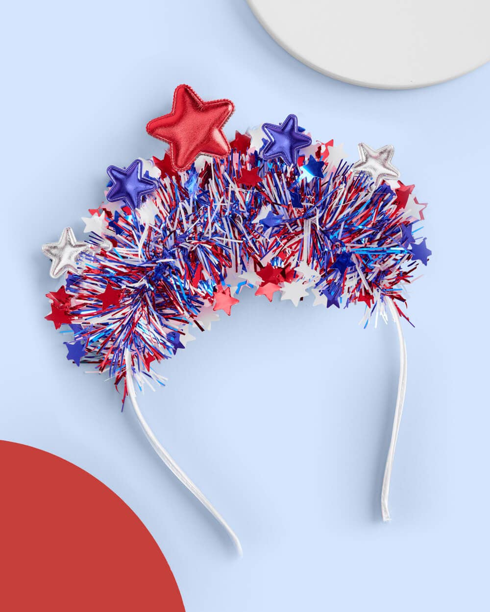 xo, Fetti Stars & Stripes Patriotic Headband + fringe, July 4th LS-UUAI-ZRMO
