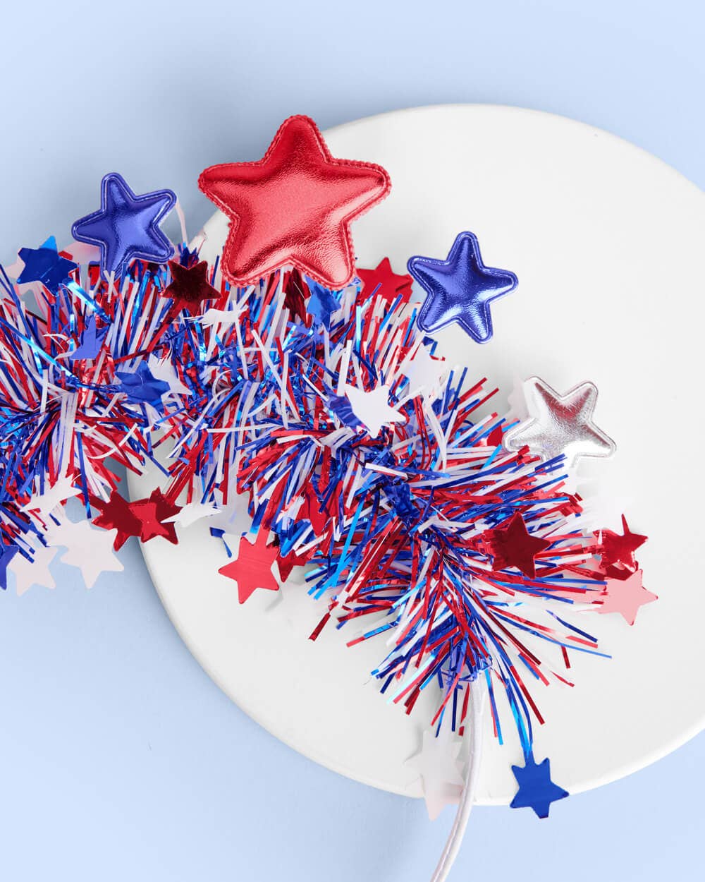 xo, Fetti Stars & Stripes Patriotic Headband + fringe, July 4th LS-UUAI-ZRMO