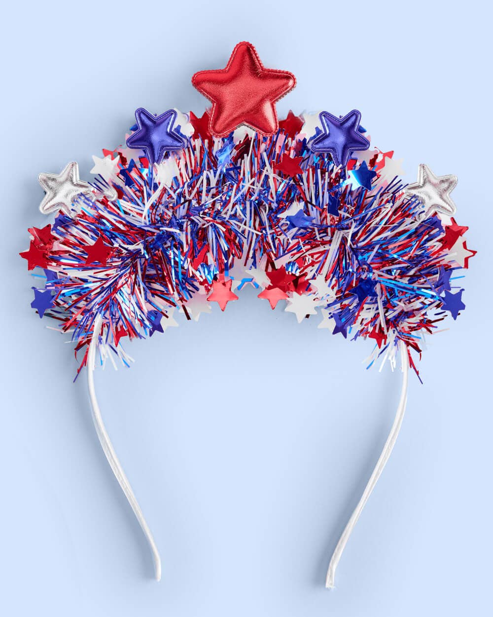 xo, Fetti Stars & Stripes Patriotic Headband + fringe, July 4th LS-UUAI-ZRMO