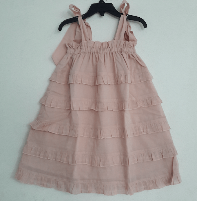 Yo Baby Yo Baby Coral  RUFFLE TIERED TIE STRAP DRESS