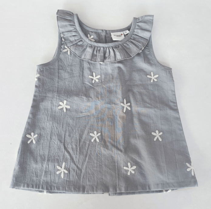 Yo Baby Yo Baby Grey  EMB. Starfish set