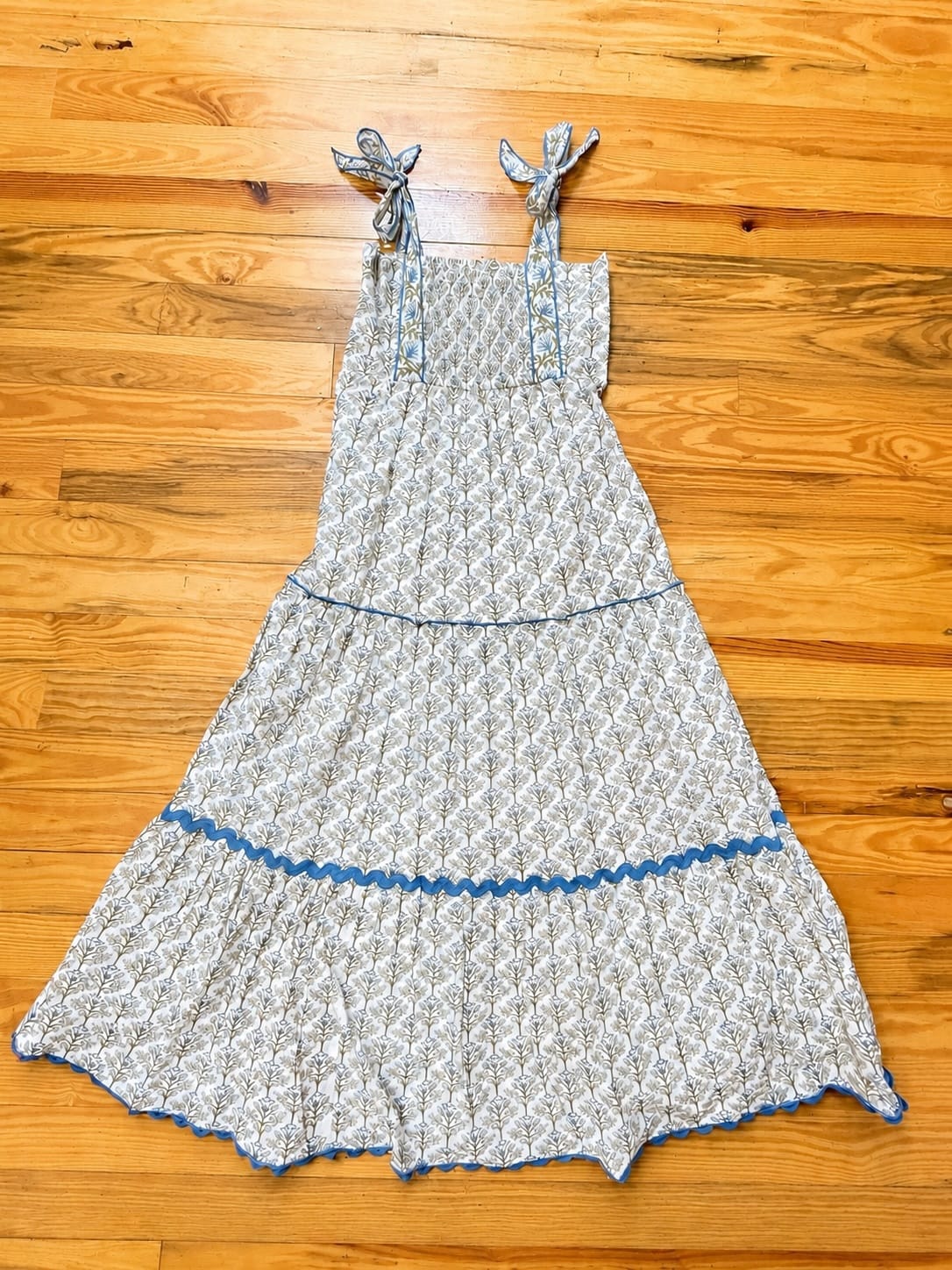 YO BABY Yo Baby  Blue Ric Rac Dress